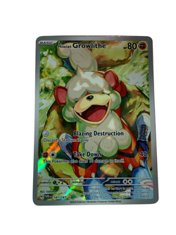 Hisuian Growlithe 181/167 Twilight Masquerade Illustration Rare Pokemon - Image 1