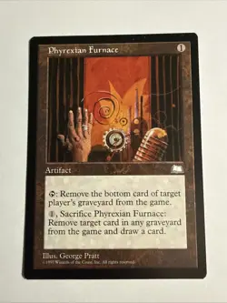 MTG magic cards 1x Phyrexian Furnace Weatherlight Light Play, English Read - Image 1