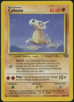 Cubone 50/64 Jungle Pokemon Card NM - Image 1