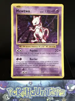 Pokemon Card Mewtwo 51/108 XY Evolutions Cracked Ice Holo Rare Played - Image 1