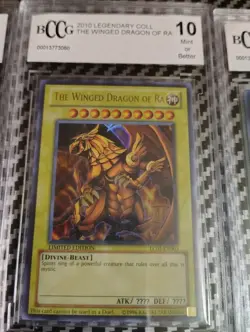 Yugioh BCCG Lot Egyptian God Cards Slifer, Wing Dragon Ra Obelisk the Tormentor - Image 3
