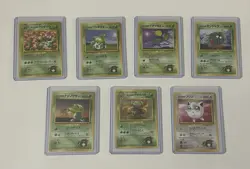 Pokemon Japanese Leaders Stadium&Challenge From The Darkness Erika 7 Card Lot LP - Image 1
