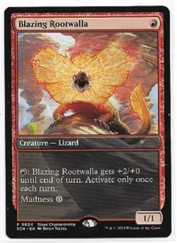 MTG magic cards 1x Blazing Rootwalla - promo Store Championships 2024 Unique & M - Image 1
