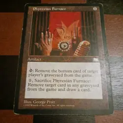 Mtg Phyrexian Furnace HP/MP Weatherlight Magic Artifact Card - Image 1