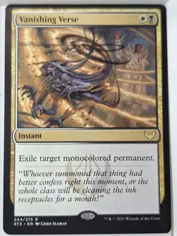 Vanishing Verse - Strixhaven: School of Mages - Magic the Gathering MTG Nice! - Image 1