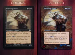 Grinning Demon *Magic Altered Hand Painted Extended Borderless Art* MTG by Erich - Image 2