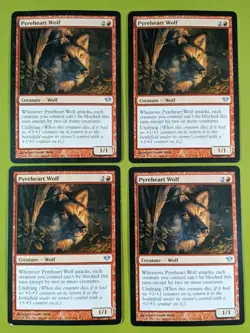 Pyreheart Wolf x4 Dark Ascension 4x Playset Magic the Gathering MTG - Image 1