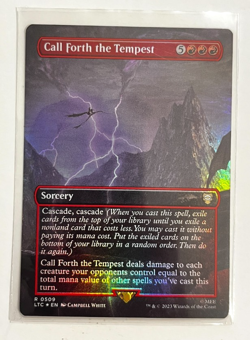 MTG - Lord of the Rings - Call Forth the Tempest Borderless Foil - Rare 0509 - Image 1