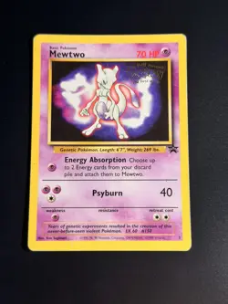 Pokemon TCG Mewtwo #3 Black Star Promo the First Movie 1998 HP - Image 1