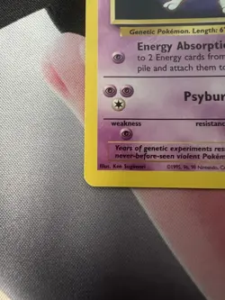 Pokemon TCG Mewtwo #3 Black Star Promo the First Movie 1999 LP - Image 3