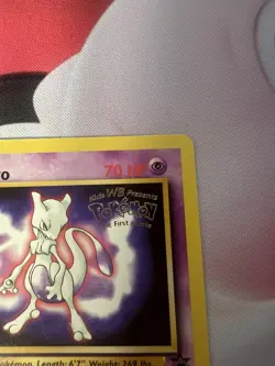 Pokemon TCG Mewtwo #3 Black Star Promo the First Movie 1999 LP - Image 5