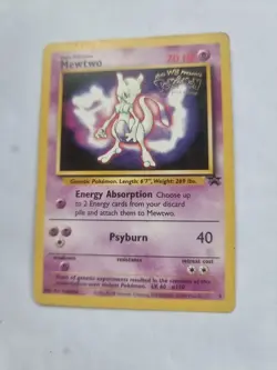 Mewtwo 3 WB Black Star Promo The First Movie Pokemon Card TCG Vintage Stamped - Image 1