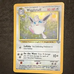 Pokemon TCG Wigglytuff Jungle 16/64 Holo Rare 1999 80 HP English Stage 1 - Image 1