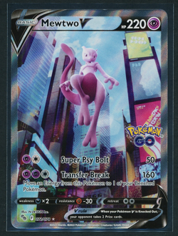 Mewtwo V 072/078 Full Art Ultra Rare Holo Pokemon 2022 GO NM - Image 1