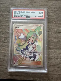 2018 Pokemon Sun & Moon Celestial Storm Full Art Lisia 164/168 Mint 9 - Image 1