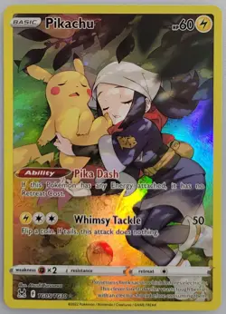 Pikachu TG05/TG30 Swsh11: Pokemon Lost Origin Trainer Gallery Holo NM - Image 1