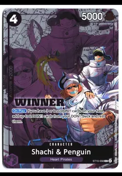 Shachi & Penguin Winner Foil One Piece ST10-008 NM - Image 1