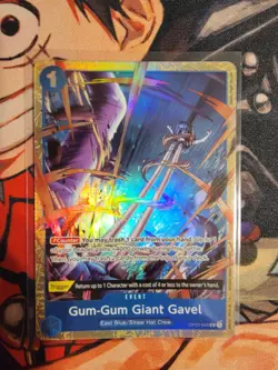One Piece TCG Gum-Gum Giant Gavel OP03-055 Best Selection Vol.2 Alt Art - Image 1