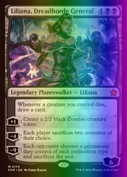 MTG Liliana, Dreadhorde General (176/789) Foundations LP FOIL - Image 1