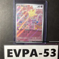 Pokemon Milcery TCG Card 152/142 SV07: Stellar Crown Holo Illustration Rare - Image 1
