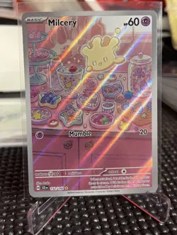 Pokemon Milcery TCG 152/142 Sv07 Stellar Crown Holo Illustration Rare Card - Image 1