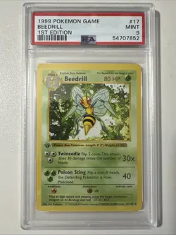 Pokemon PSA 9 1st Edition Beedrill 017/102 Base Set (Shadowless) - Image 1