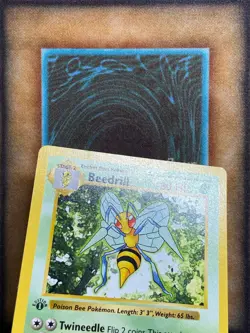 Pokemon Beedrill 17/102 Base Set Shadowless Rare 1st Edition LP - Image 2