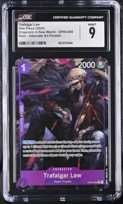 Trafalgar Law OP09-069 R Alt Art Emperors in the New World One Piece CGC 9 - Image 1