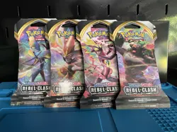 Pokemon Sleeved Rebel Clash Booster Packs - Image 1