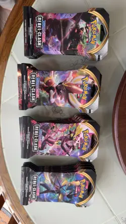 Pokemon Rebel Clash Booster Pack Sleeved Art Set - Image 1