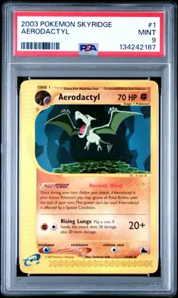 2003 POKEMON SKYRIDGE #1 AERODACTYL PSA 9 - Image 1