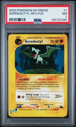 PSA 7 Aerodactyl Reverse Holo #1 2003 Pokemon Skyridge 136702385 - Image 1