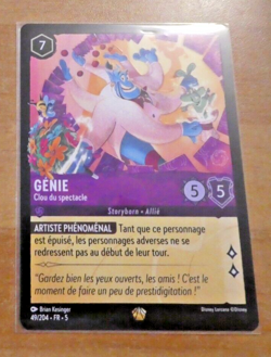 LORCANA TRADING CARD GAME DISNEY CHAPITRE 5 CARTE LEGENDAIRE GENIE 49/204 FR JCC - Image 1