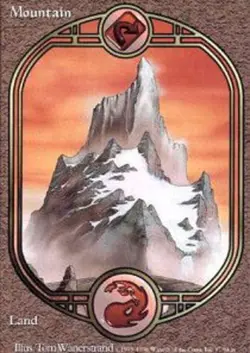1 x Mountain (87) - Unglued - Heavy Play - MTG - Image 1