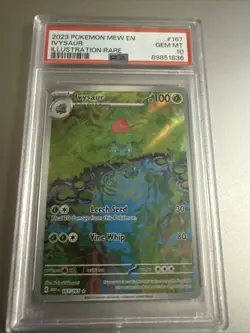 Pokemon TCG Ivysaur Scarlet & Violet 151 Illustration Rare Card 167/165 PSA 10 - Image 1