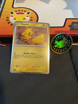 Pikachu #51 Stamped Holo Promo Pokemon Day 30th Anniversary MINT + Coin 🪙⚡ - Image 1