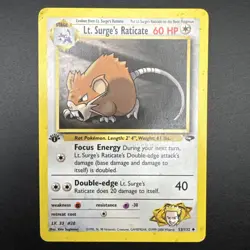 Lt. Surge’s Raticate 53/132 - Gym Challenge - 1st Edition - Image 1