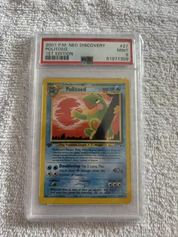 PSA 9 MINT Politoed 1st Edition 27/75 Pokemon Neo Discovery Non Holo - Image 1