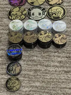 Pokemon Coin Lot of 94 Coins - 9 Large/85Small - Different Rarities - Image 2