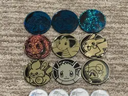 Pokemon Coin Lot of 94 Coins - 9 Large/85Small - Different Rarities - Image 3