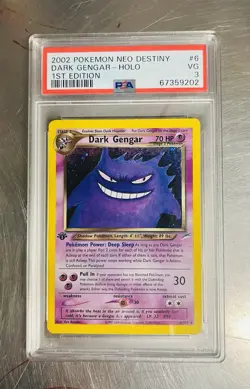 2002 Pokemon Dark Gengar Neo Destiny Holo 1st Edition - Image 1