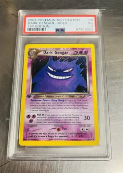 2002 Pokemon Dark Gengar Neo Destiny Holo 1st Edition - Image 2