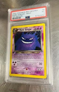 2002 Pokemon Dark Gengar Neo Destiny Holo 1st Edition - Image 3