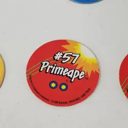 VTG 1999 Primeape 57 Pokemon Pog Cardboard Coin Nintendo Battle Disc Replacement - Image 2