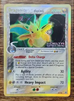 Pokemon TCG Dragonite Reverse Holo Rare Delta Species 3/113 - Image 1