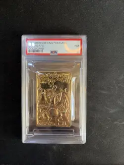 PSA 7 Near Mint - 1999 Charizard Burger King 23k Gold Plated Promo Pokemon Card - Image 1