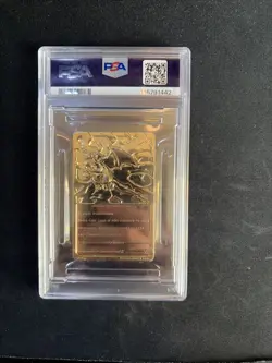 PSA 7 Near Mint - 1999 Charizard Burger King 23k Gold Plated Promo Pokemon Card - Image 2