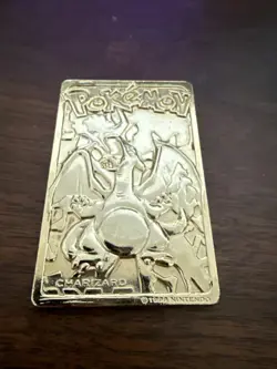 1999 Pokemon 23k Gold Plated Charizard Card Burger King Promo - Loose - Image 1