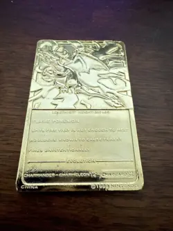 1999 Pokemon 23k Gold Plated Charizard Card Burger King Promo - Loose - Image 2