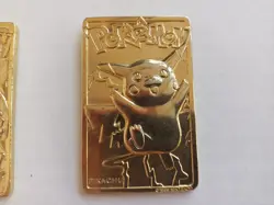 Pokemon 1999 23k Gold Plated Trading Card Burger King Promo Pikachu & Charizard - Image 4